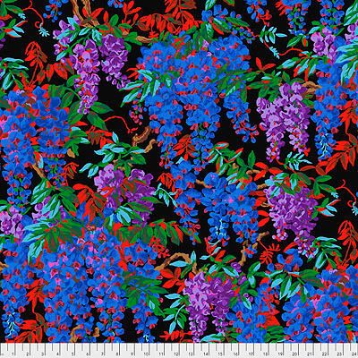 Philip Jacobs Fabric: Wisteria Black (per 1/4 metre)