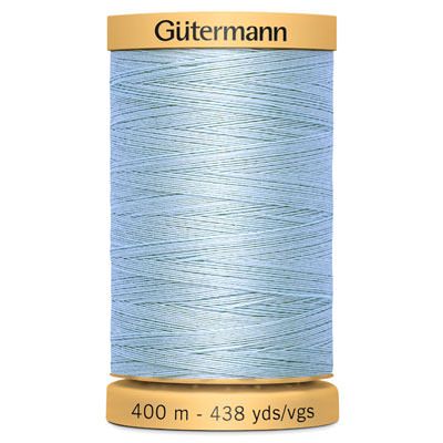 Gutermann Natural Cotton 50 Weight Thread 400m 6617 Sky Blue