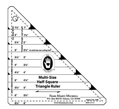 Marti Michell MultiSize HalfSquare Triangle