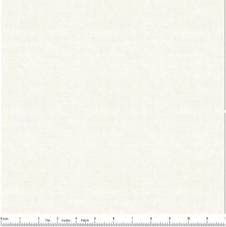 Makower Fabric: Linen Texture Snow (per 1/4 metre)