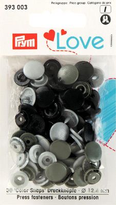 Prym Love Colour Snaps Grey