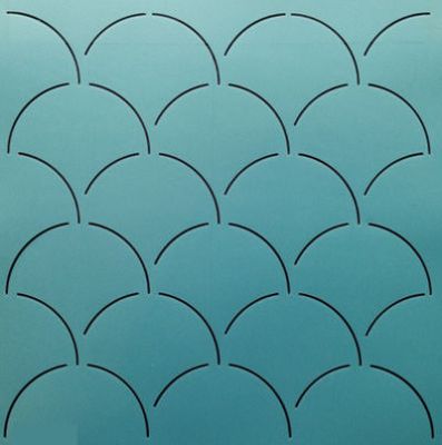 Quilt Stencil  12' Large Clamshell Background