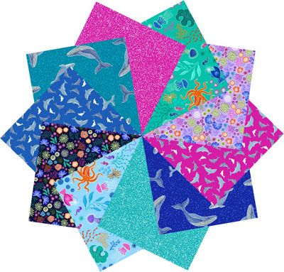 Ocean Glow Fat Quarter Bundle Lewis and Irene