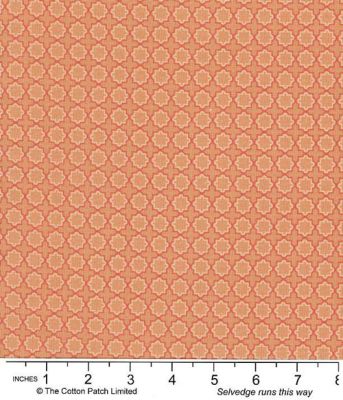 Juliette fabric, Decorative Geo, Coral