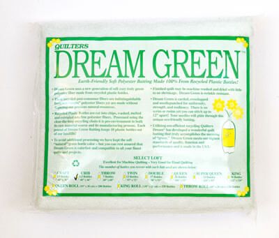 Quilters Dream Green Recycled Polyester Wadding, Crib Size