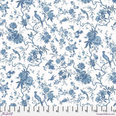 Sanderson Southwold Blue Fabric: Pillemont Toile