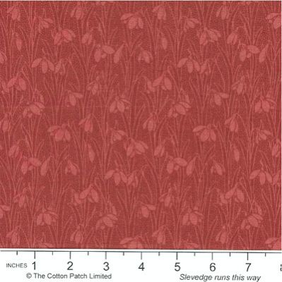 Liberty Snowdrop Spot Fabric: Sienna Red (per 1/4 metre)