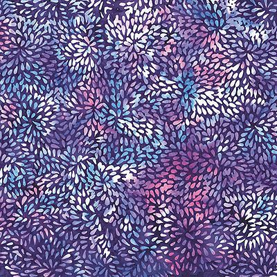 Bali Handpaints Batik Fabric: Seeds Eggplant (per 1/4 metre)