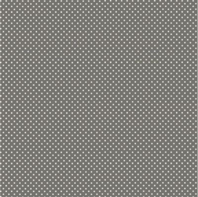 Makower Small Spots Fabric: White Spots Grey (per 1/4 metre)