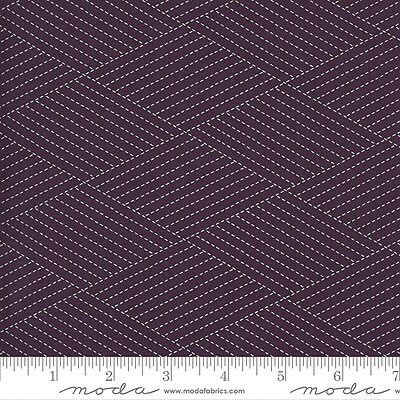 Mill Creek Garden Fabric: Diamond Stitches Purple (per 1/4 metre)