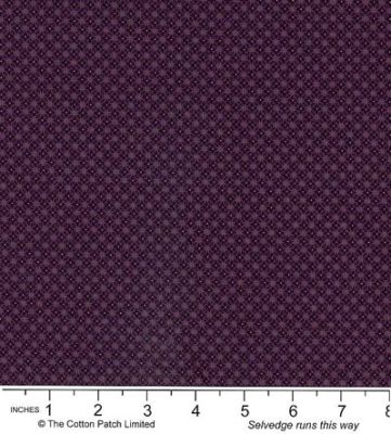 Floral Petites fabric: Gear Grid Purple