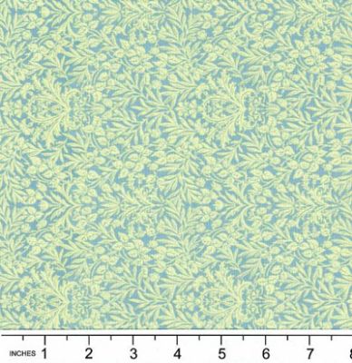 Country Coordinates fabric: Floral Damask Sky (per 1/4 metre)