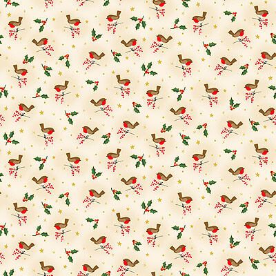 Classic Foliage fabric: Robins Ivory (per 1/4 fabric)