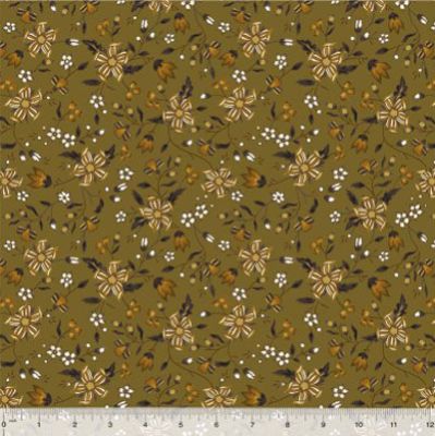 Alexandra Fabric: Vining Brass (per 1/4 metre)