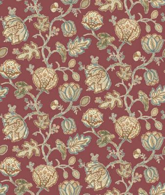 Orkney by Morris & Co Fabric: Theodesia Red (per 1/4 metre)