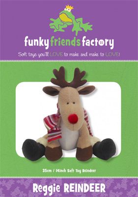 Reggie Reindeer Soft Toy Pattern: Funky Friends Factory