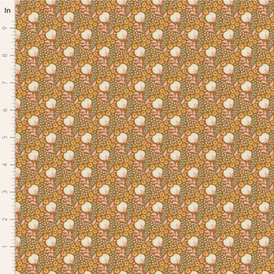 Tilda Sanctuary fabric: Rhubarb and Caramel, Cottonfield Ochre