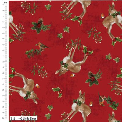 Classic Christmas fabric: Little Deer