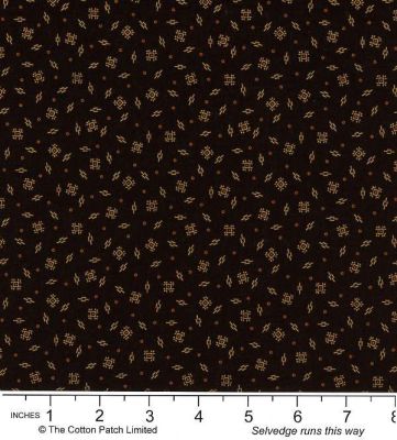 Classic Coordinates Fabric: Spooky Spinners Black (per 1/4 metre)