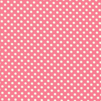 Colour Basic Polka Dots: Medium Spots Rose (per 1/4 metre)