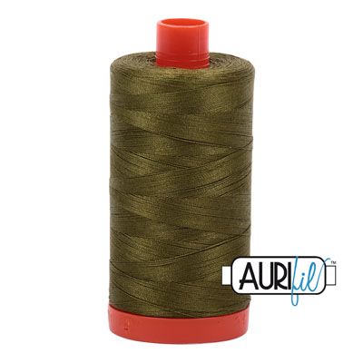 Aurifil 50 Very Dark Olive Thread 2887