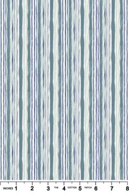 Hajime fabric: Multi Stripe, Pale Blue