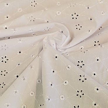 White Broderie Anglaise fabric (per 1/4 metre)