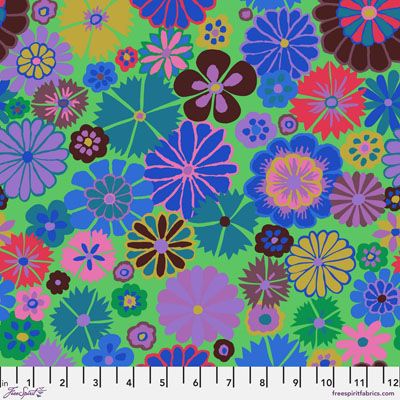 Kaffe Fassett Collective Folk Flower fabric Blue