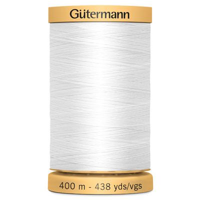 Gutermann Natural Cotton 50 Weight Thread 400m 5709 White