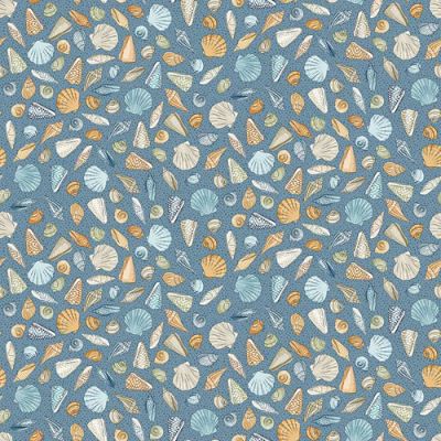 High Tide Fabric: Beachcomber, Mid Blue