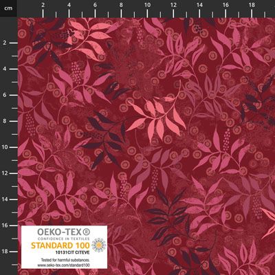 Keep Blooming fabrics: Leaf Red