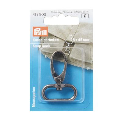 Prym Bag Snap Hook 25 x 45 mm antique silver