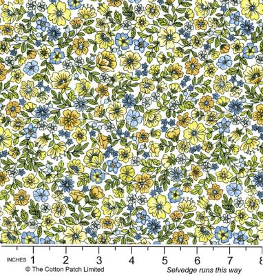 Country Cuttings Fabrics Meadow Yellow