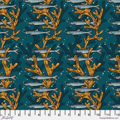 Mariana fabric: Artful Anchovy (per 1/4 metre)