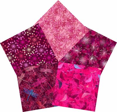 Flowers in the Wind fabric Fat Quarter Bundle