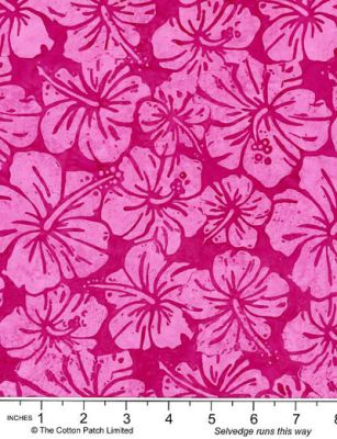 Bali Batik Handpaints Fabric: Sew the Rainbow Flamingo (per 1/4 metre)