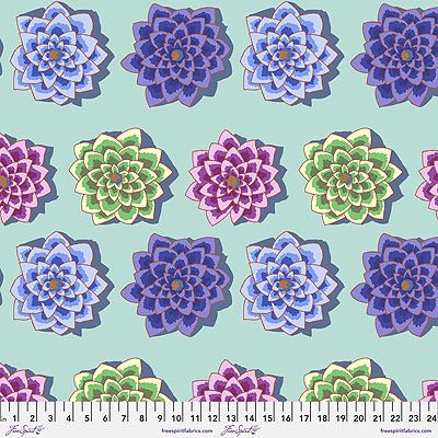 Kaffe Fassett Collective Fabric: Shadow Flower Aqua (per 1/4 metre)