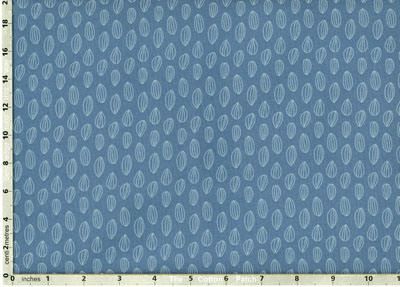 Baseline Fabric Almonds Blue (per 1/4 metre)