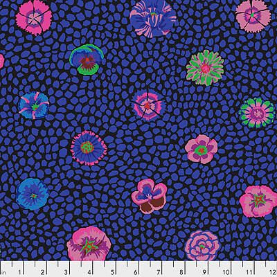 Kaffe Fassett Fabric: Guinea Flower Black (per 1/4 metre)