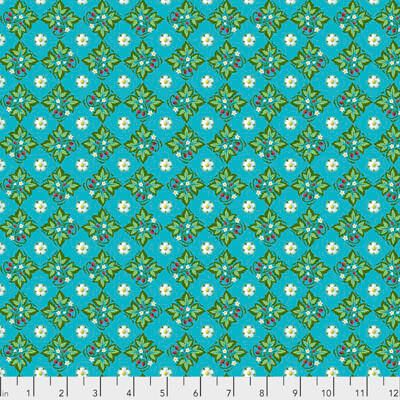 Jardin de la Reine Fabric: Palace Garden Teal (per 1/4 metre)