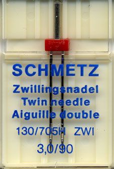 Schmetz Twin Sewing Machine Needles (3.0/90)  1 needle