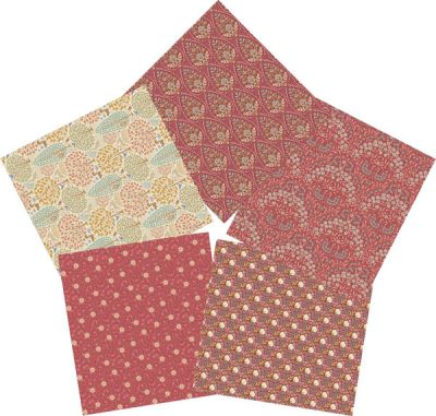 Tilda Sanctuary fabric: Rhubarb Fat Quarter Bundle