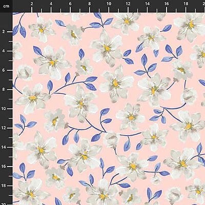 Briarwood fabric: Floral Vine Peach (per 1/4 metre)