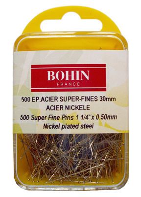 Bohin Hardened And Tempered Super Fine Pin 30 Mm (500)