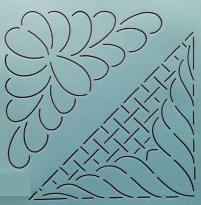 Quilt Stencil  8' Feather Corner