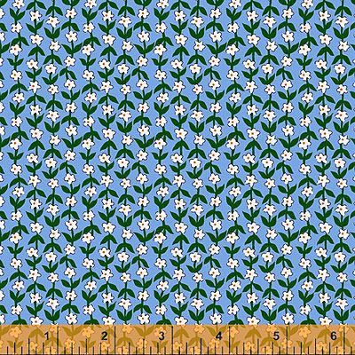 Posy Fabric: Mini Flower Blue (per 1/4 metre)