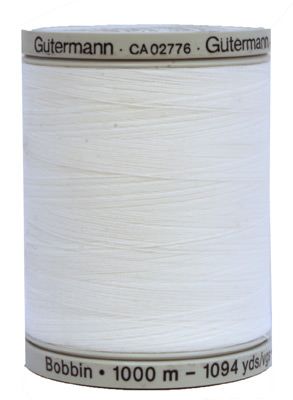 Gutermann Sulky Bobbinfill White 1000m