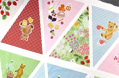 Teddy Bears Picnic 60cm Bunting panel