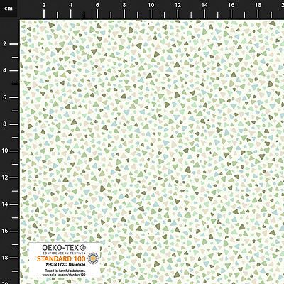 Quilters Coordinates fabric: Tiny Triangles Cream (per 1/4 metre)