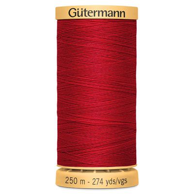 Gutermann Natural Cotton 50 Weight Thread 250m 2074 Scarlet